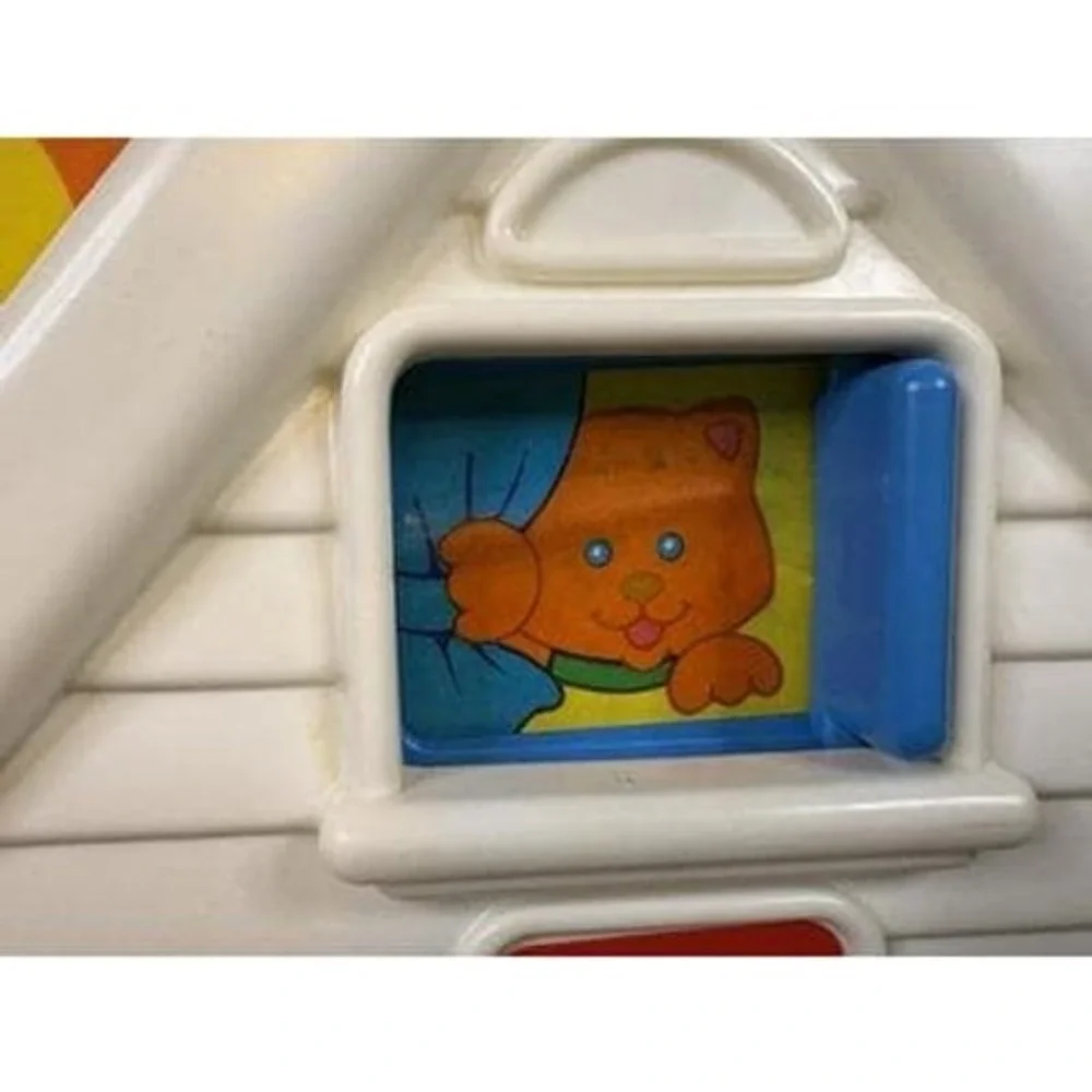 Vintage Playskool Baby Spin Around Busy Box  Activity Play Toy Connects To Crib